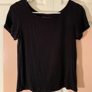 American Eagle black fitted top. Size small. Stretchy, comfy.
